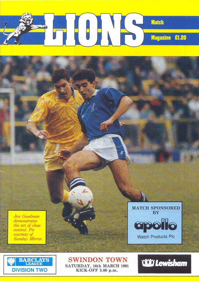 <b>Saturday, March 16, 1991</b><br />vs. Millwall (Away)